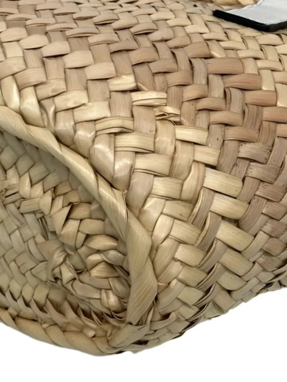 LOEWE Basket Bag Small A223S93X04 Beige White Palm Leaf Calf Leather Tote Bag